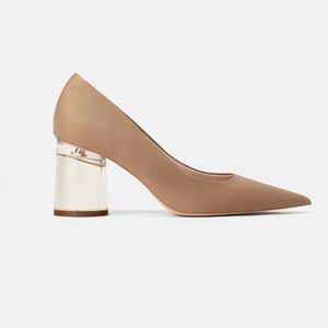 Zara pumps with clear block heels